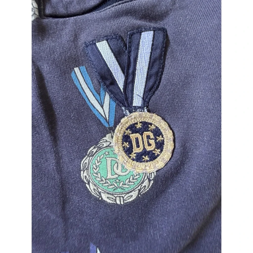 Dolce & Gabbana Kids Medal Print Joggers Boys Size 11/12 Cotton Italy